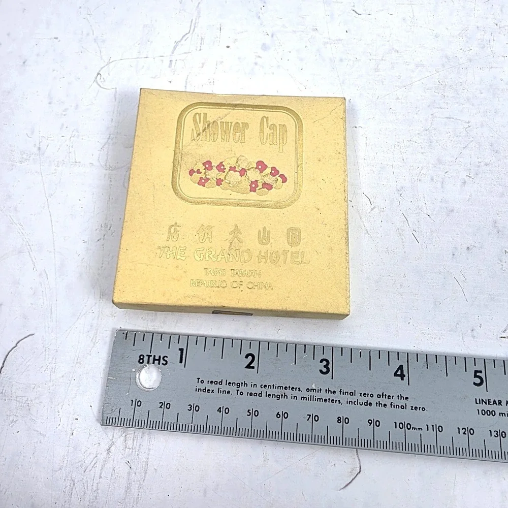 Vtg The Grand Hotel Taipei Taiwan Shower‎ Cap Resort Hotel Amenity SEALED NOS